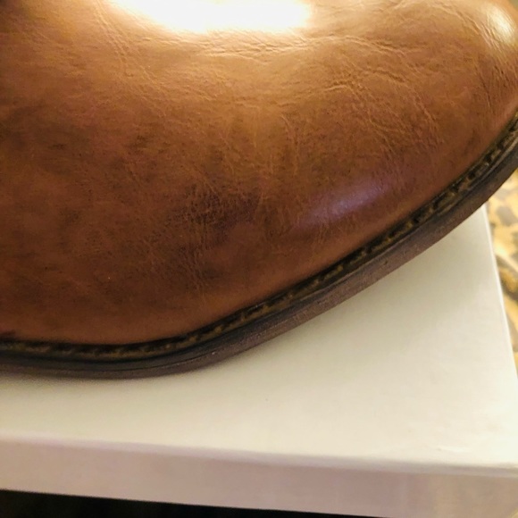 Francesco Milano size 10 tan & cognac leather embellished bootis - Picture 4 of 15